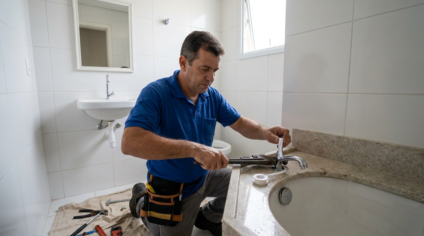 Instalação de torneira de cozinha em Praia Grande‑SP